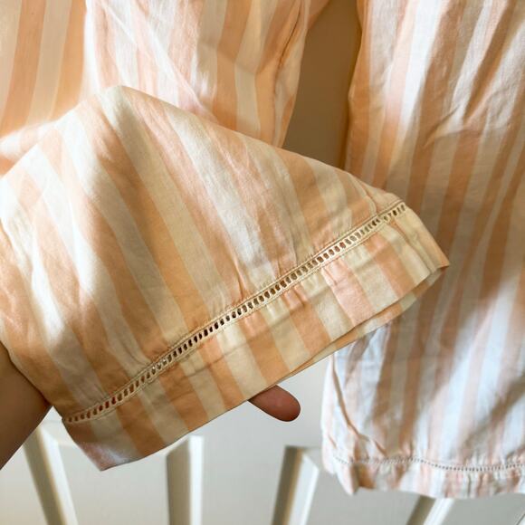 Pact Organic Cotton Pink and White Striped Pants Size M - Picture 8 of 11